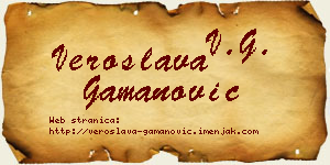 Veroslava Gamanović vizit kartica